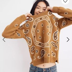 Madewell Bandana Pullover Sweater!